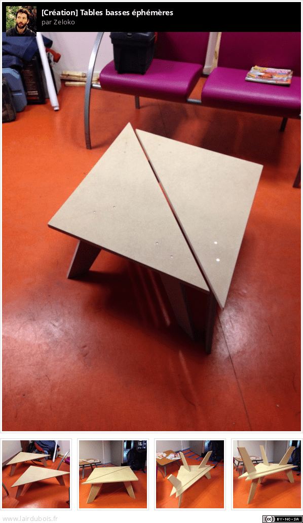 Tables basses éphémères Sticker