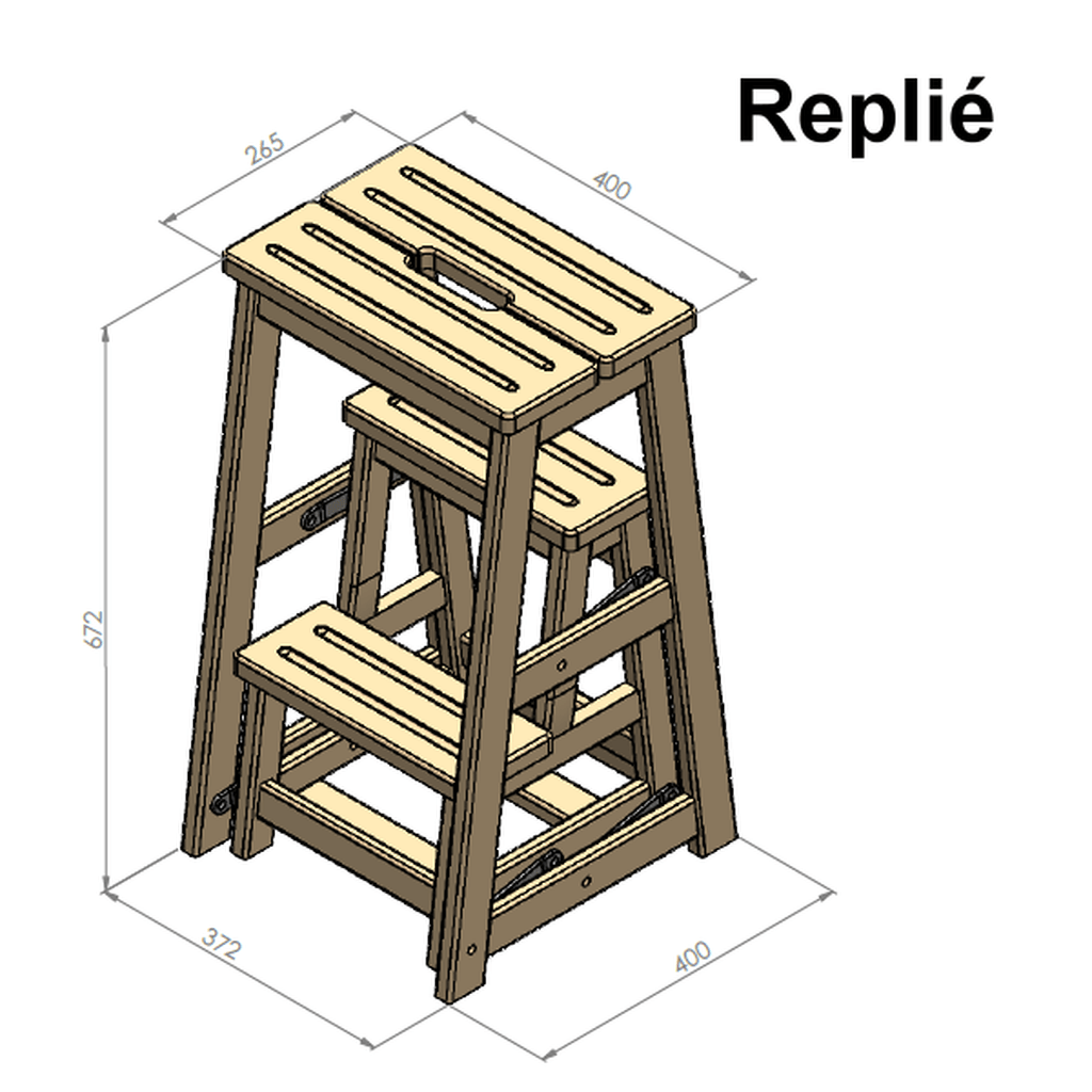 TABOURET, ESCABEAU BOIS