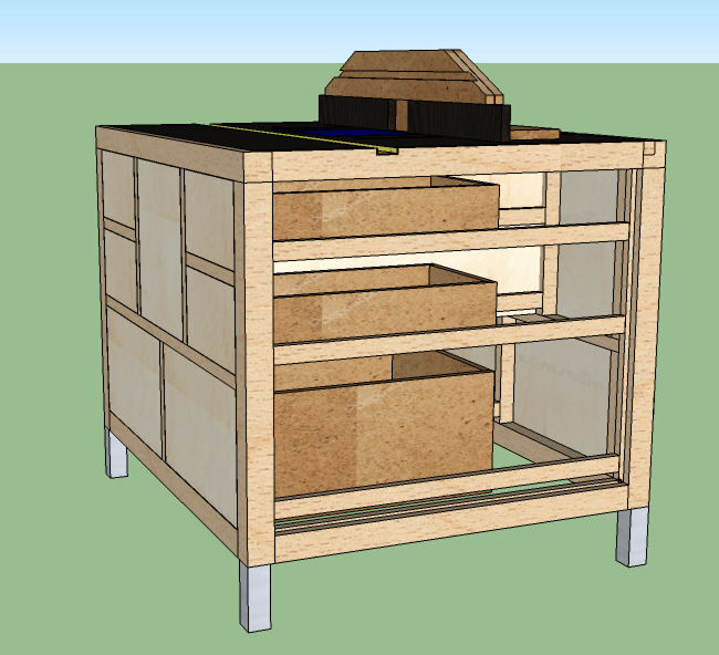 Meuble pour défonceuse sous table par Steph36 sur L'Air du Bois