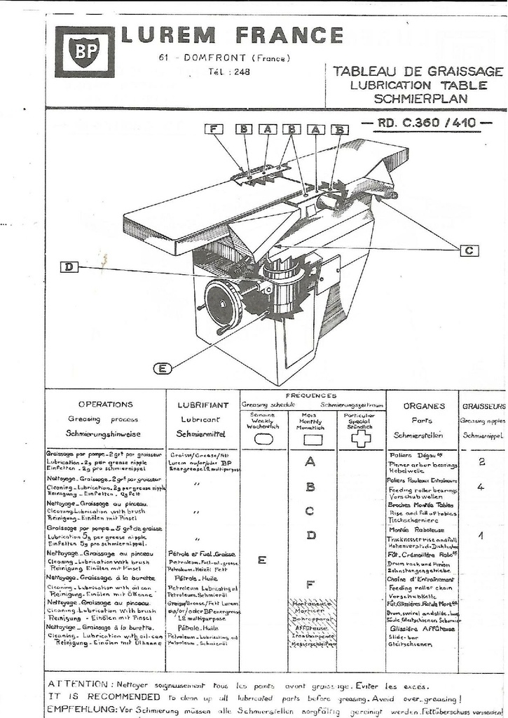 Combiné bois LUREM C410N - Notice technique