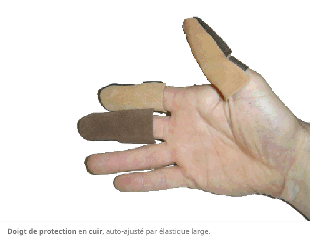 Protège doigt pour sculpture de cuillére au couteau trouvé par
