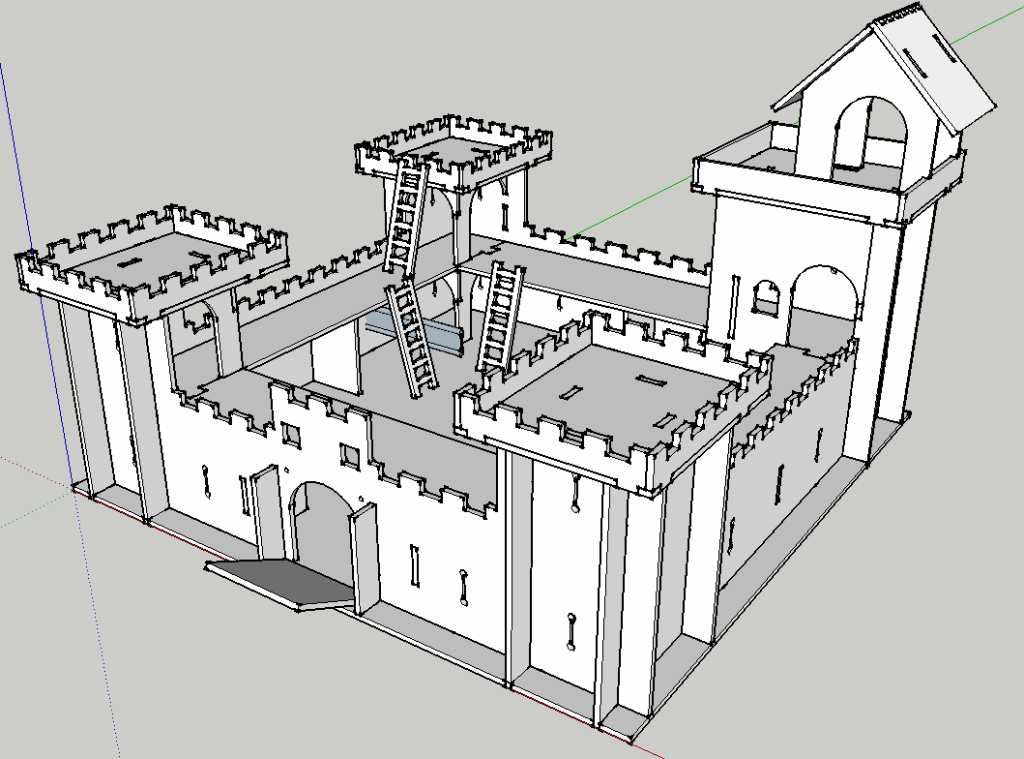 Plan Chateau Fort Decoupe Laser Par Mokozore Sur L Air Du Bois