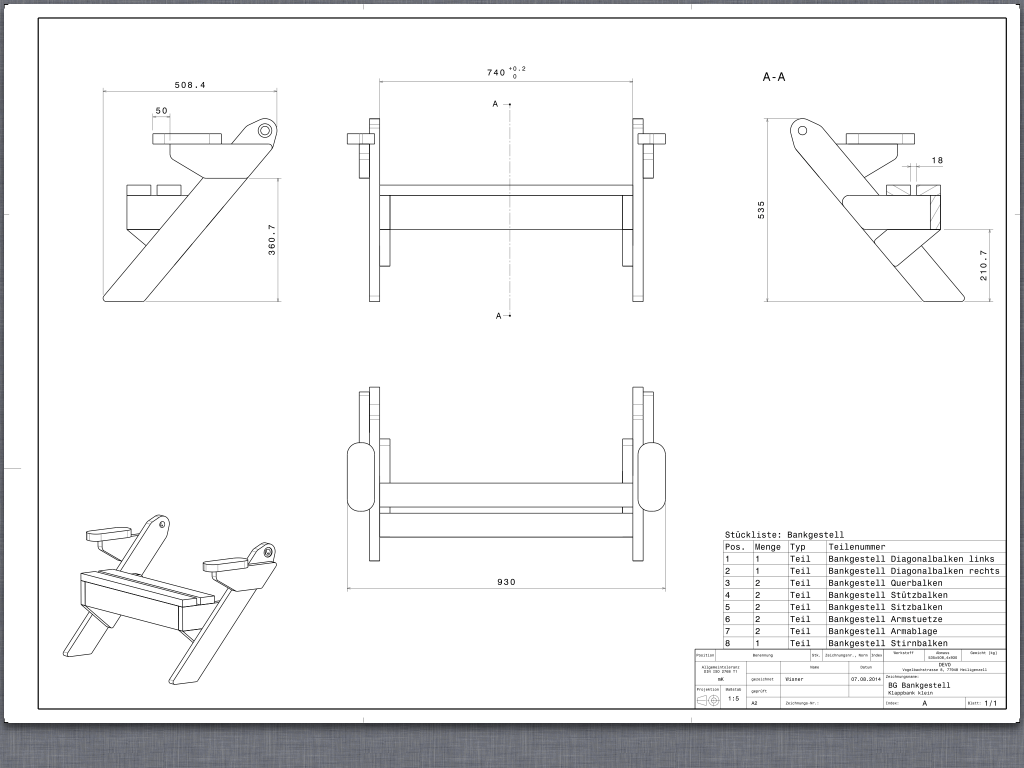 Banc tranformable en table par deveault sur L'Air du Bois