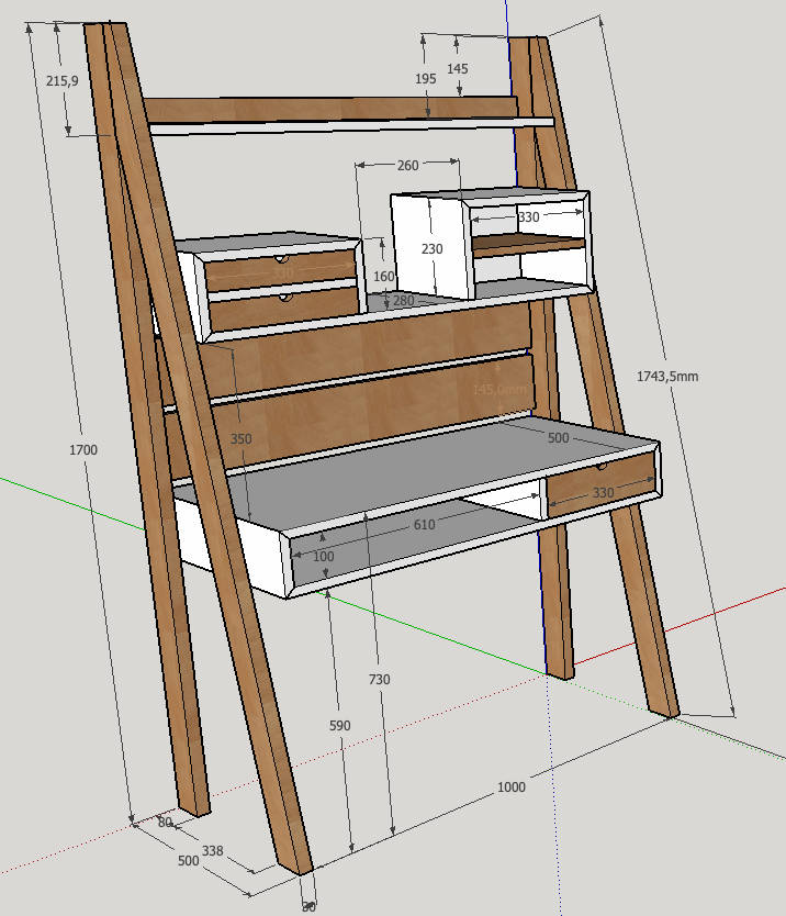 Bureau en L - Bureau Plan