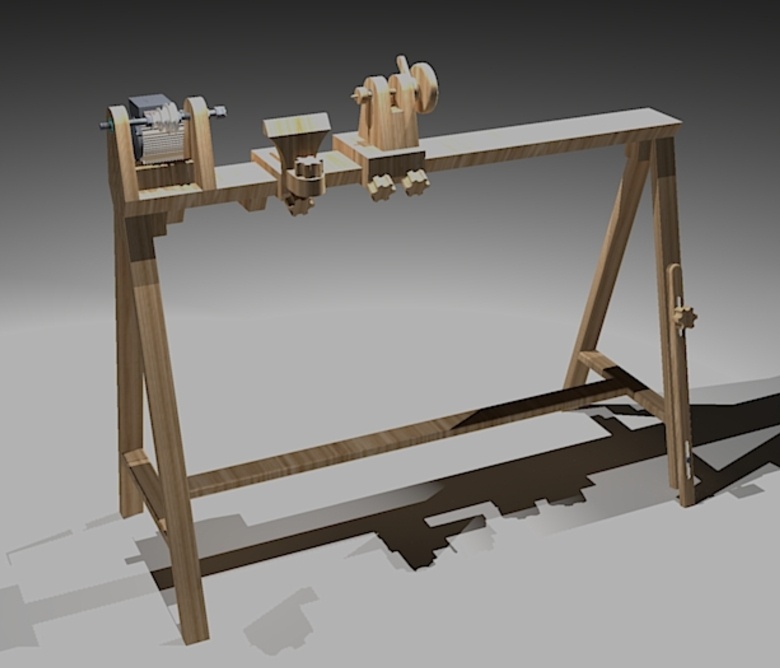 plan de fabrication d'un tour a bois