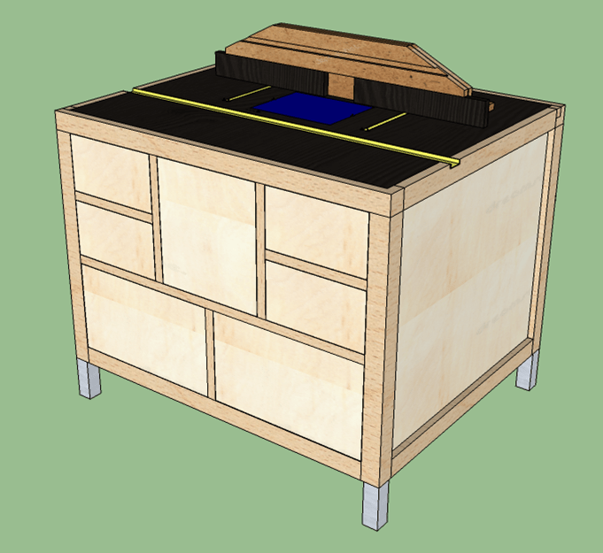 Plan] Meuble pour défonceuse sous table par FranDesch sur L'Air du Bois