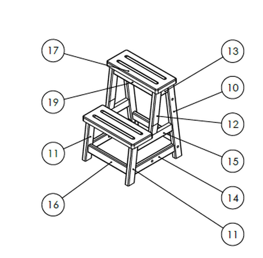 Plan] Tabouret escabeau par Jérôme Faradon sur L'Air du Bois