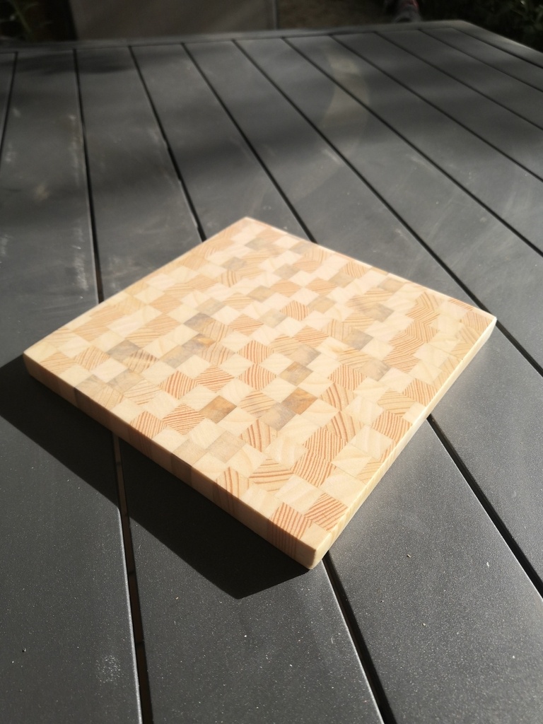 Dessous de plat en bois de bout (de palette) par notezik sur L'Air du Bois