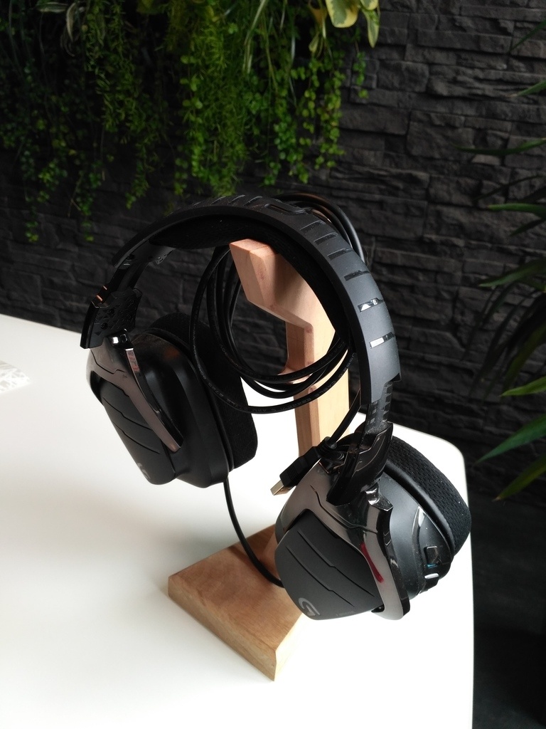 Support de casque audio en bois de frêne