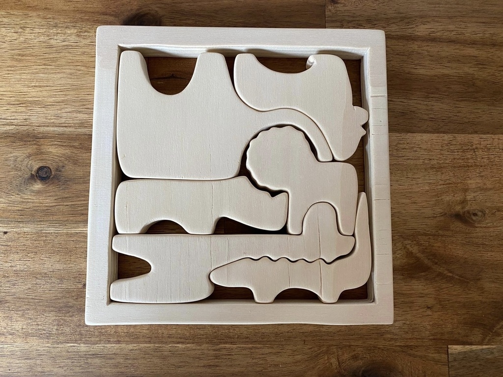 Un puzzle / casse-tête Animaux de la savane en bois par
