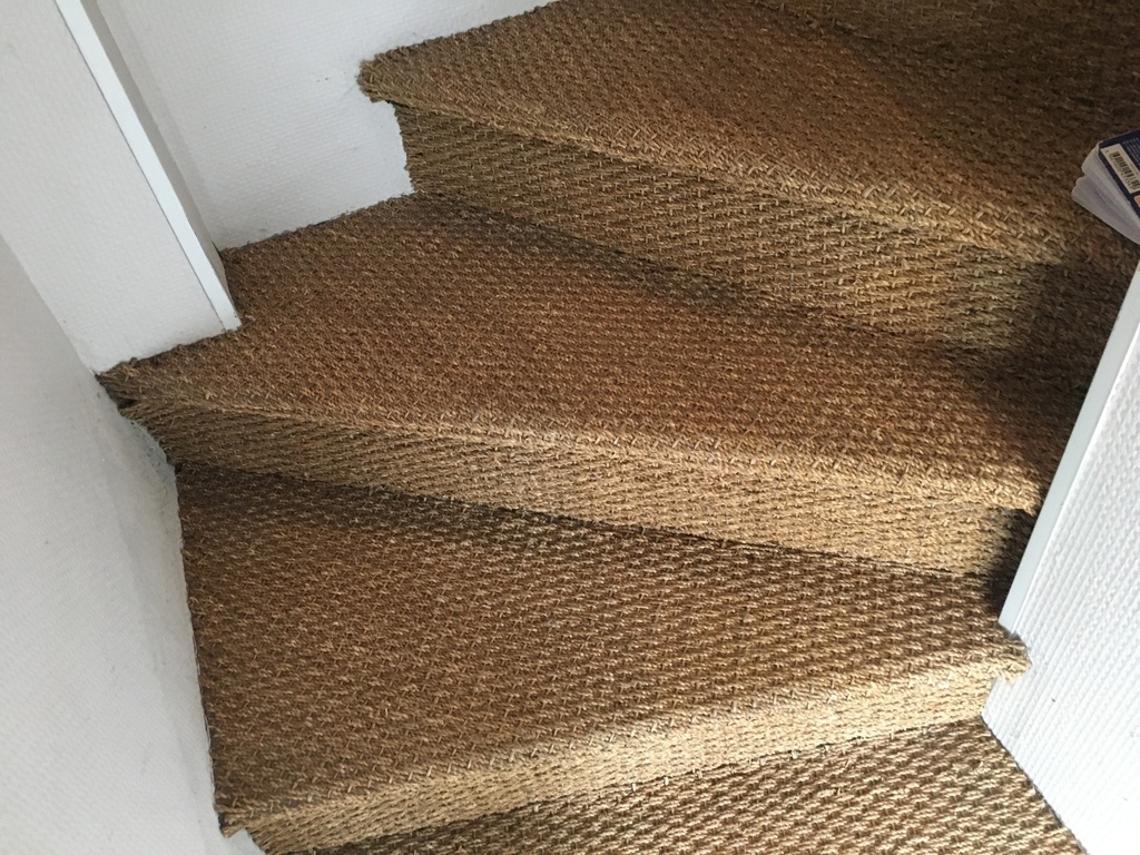 Tapis escalier jonc de mer