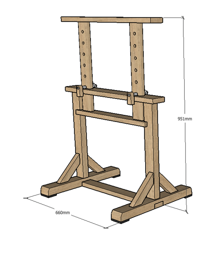 2 tréteaux réglables. par L'Atelier Vosgien sur L'Air du Bois