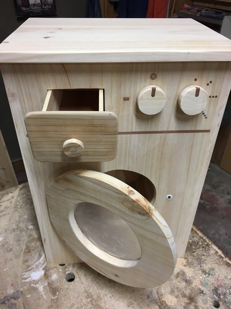 howa Jouet machine à laver en bois pour enfants, Laverie, Lave