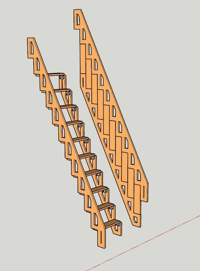 Plan] Escalier escamotable latéral par Gwilherm sur L'Air du Bois