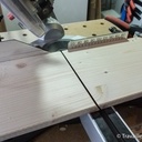 Un sapin de Noël en bois