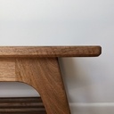 Table basse en noyer, à la Squarerule