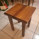 Tabouret en orme, frêne et bois rouge