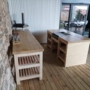 Cuisine d'été en bois de charpente