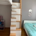 Escalier étagère à pas japonais