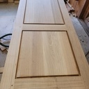 Porte trapézoidale en chêne massif