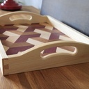 Plateau avec marqueterie