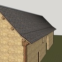 Charpente et couverture d'une vieille grange