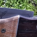 Pliant, plaquettes erable ondé et ébène