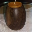 Bougeoire oeuf en Noyer