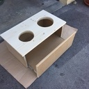 Meuble à gamelles pour chien