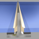 detail 3D joints, profilé et verre