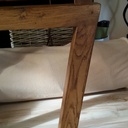 Table basse chene et verre