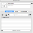 Fenêtre de liste des définitions de composant