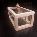 Boîte déco en vers de bois.