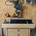 Meuble scie radiale et perceuse à colonne