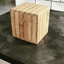 Boîte à thé en châtaignier