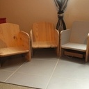 Série de petits fauteuil bois pour enfants