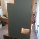 Meuble séparation entrée en cèdre