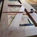 Porte ancienne étable en Douglas