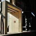 Tabouret "Racines" en bois sur-cyclé