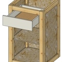 Meuble sur roulette support de perceuse à colonne