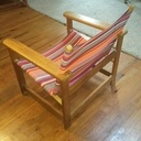 Fauteuil bois et toile