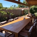 Table extérieure en iroko