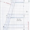 Photo et pdf épure arêtier de coffre a jouet mondrian