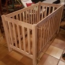 Lit à barreaux en chêne