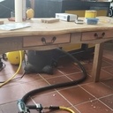 Bureau pieds galbés