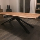Table en Orme avec pied métal