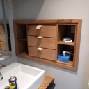 Meuble de salle de bain encastré