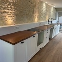 Plan de travail en acajou massif