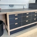 Établis et aménagement du nouvel atelier