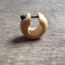 Boucle d'oreille buis et ébène